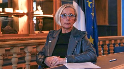 La maire de Romans-sur-Isère, Marie-Hélène Thoraval, le 7 décembre 2023. (NICOLAS GUYONNET / HANS LUCAS)