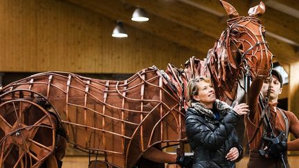 Marionnette de cheval de la comédie musicale "War Horse" à Erp, aux Pays-Bas, en février 2015
 (Remko de Waal / AFP)