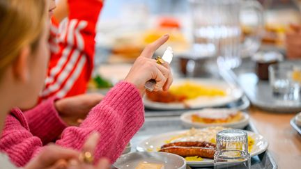 La cantine d'un collège à Aurillac en janvier 2023. (JEREMIE FULLERINGER / MAXPPP)