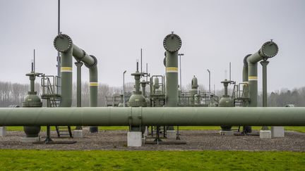 Des pipelines de gaz à Groningue, aux Pays-Bas, le 22 février 2023. (JILMER POSTMA / ANP MAG / AFP)