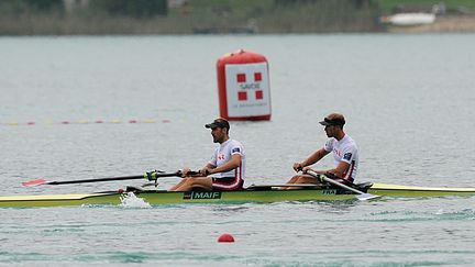 Germain Chardin et Dorian Mortelette. (JEAN-PIERRE CLATOT / AFP)