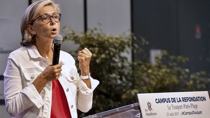 Valérie Pécresse, présidente de la région Ile-de-France, au campus des Jeunes républicains au Touquet, dimanche 27 août 2017. (PHILIPPE HUGUEN / AFP)