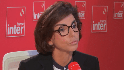 Rachida Dati, la ministre démissionnaire de la Culture, sur France Inter le 28 août 2024. (FRANCE INTER / RADIOFRANCE)