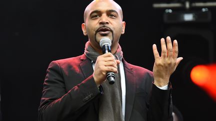 Dominique Sopo, le président de SOS Racisme, place de la République à Paris, en 2017. (BERTRAND GUAY / AFP)