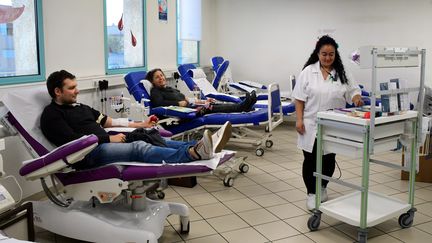 Une campagne de don du sang à Perpignan, dans les Pyrénées orientales. (MICHEL CLEMENTZ / MAXPPP)