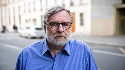 Patrice Blanc, le président des Restos du Coeur, lors du lancement de la collecte nationale le 7 mars 2019 à Paris. (ALEXIS SCIARD  / MAXPPP)