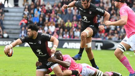 Jarrod Poi lors de son essai contre le Stade Français. (PASCAL PAVANI / AFP)