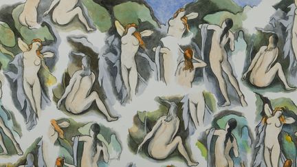  "D'après Cézanne, les Baigneuses", d'Henri Cueco, au musée Granet 
 (ADAGP Paris 2016)