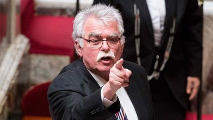 &nbsp; (André Chassaigne, le patron des députés Front de gauche pendant le débat à l'Assemblée © maxPPP)