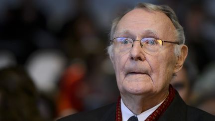 Ingvar Kamprad, le fondateur d'Ikea, à Lausanne (Suisse), le 3 décembre 2012.&nbsp; (FABRICE COFFRINI / AFP)