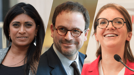 Prisca Thevenot, Aurélien Rousseau et Aurore Bergé font leur entrée au gouvernement, le 20 juillet 2023. (AFP)