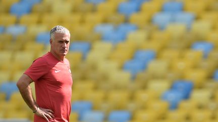 &nbsp; (Didier Deschamps, le sélectionneur des Bleus lors de la dernière séance d'entraînement au Maracanã avant France-Allemagne © Maxppp)