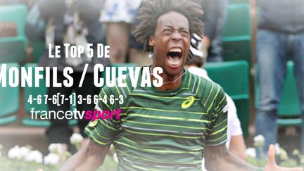 Gaël Monfils a gagné le match en cinq sets contre Pablo Cuevas.