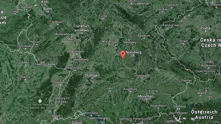 Un homme a tir&eacute; dans une rue d'Ansbach, en Allemagne, le 10 juillet 2015, faisant au moins deux morts. ( GOOGLE MAPS)