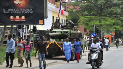 Les soldats français pendant l'opération Licorne en 2011 en Côte d'Ivoire (ISSOUF SANOGO / AFP)