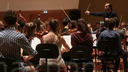 L'orchestre des jeunes de l'Orchestre National de Lille en septembre 2017.
 (Baziz Chibane / Photo PQR Voix du Nord / MaxPPP)