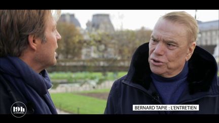 VIDEO. "19h le dimanche". Bernard Tapie se dit "heureux comme tout d'avoir choisi l'Assistance publique" pour son cancer