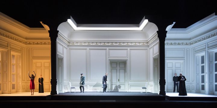 "Bérénice" de Michael Jarrell : l'architecture des espaces sur scène.
 (Monika Rittershaus/Opéra national de Paris)