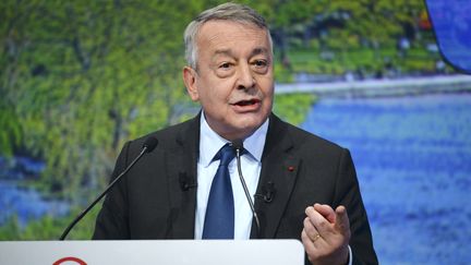 Le PDG de Veolia, Antoine Frérot, le 20 avril 2017 à Paris.&nbsp; (ERIC PIERMONT / AFP)