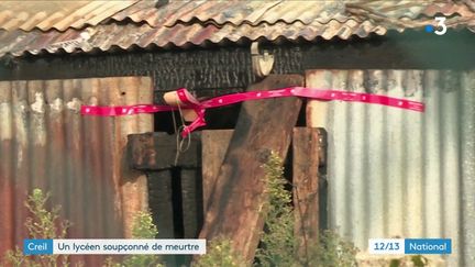 Le cabanon dans lequel le corps de la victime a été retrouvé, le 27 octobre 2019 à Creil (Oise). (FRANCE 3)