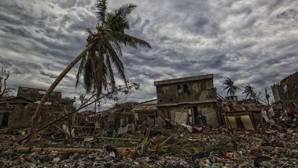 La ville de&nbsp;Jeremie, en Haïti, dévastée par l'ouragan Matthew, le 6 octobre 2016. (LOGAN ABASSI / UN/MINUSTAH / AFP)