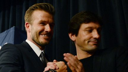 Leonardo et David Beckham (MARTIN BUREAU / AFP)