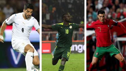 Luis Suarez (Uruguay), Sadio Mané (Sénégal) et Cristiano Ronaldo (Portugal)&nbsp;vont devoir batailler pour décrocher le droit de disputer la prochaine Coupe du monde. (MAXPPP)