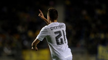 Denis Cheryshev était heureux d'avoir ouvert le score pour le Real (CRISTINA QUICLER / AFP)