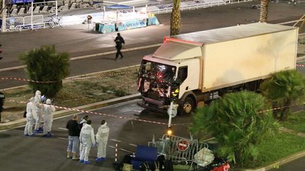 &nbsp; (C'est au volant de ce camion que le tueur a foncé sur la foule le 14 juillet © Sasha Goldsmith/AP/SIPA)