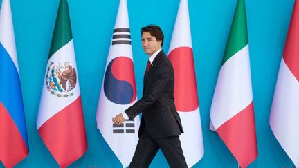 Le Premier ministre canadien Justin Trudeau arrivant au G20, à Antalya en Turquie, le 15 novembre 2015. (BERND VON JUTRCZENKA / DPA)