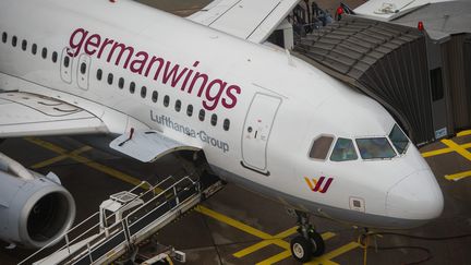 Un avion de la compagnie allemande Germanwings, le 16 octobre 2014, &agrave; Cologne (Allemagne). (  MAXPPP)