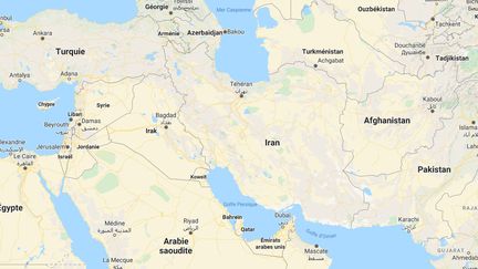 Les pays voisins de l'Iran ont fermé leurs frontières après que plusieurs dizaines de cas de coronavirus Covid-19 s'y soient déclarés. (CAPTURE D'ECRAN GOOGLE MAPS)