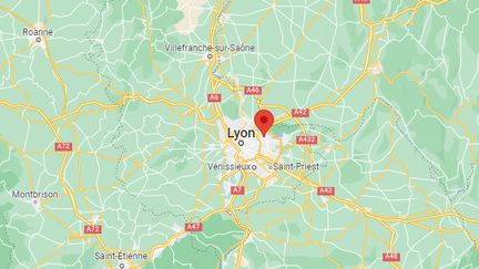 La ville de Vaulx-en-Velin, près de Lyon, dans le Rhône. (GOOGLE MAPS / FRANCETV INFO)