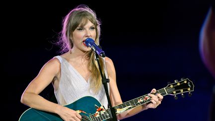 La chanteuse américaine Taylor Swift en concert à Kansas City dans le Missouri, le 8 juillet 2023. (FERNANDO LEON/TAS23 / GETTY IMAGES NORTH AMERICA)