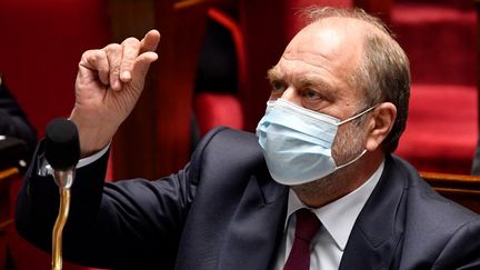 Eric Dupond-Moretti à l'Assemblée nationale à Paris, le 14 décembre 2021. (ALAIN JOCARD / AFP)