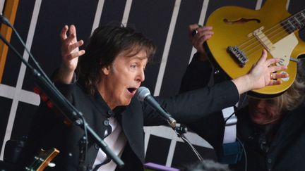 Paul McCartney à Times Square (New York), le 10 octobre 2013
 (Slaven Vlasic / AFP)