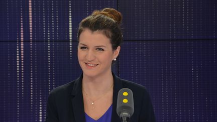 Marlène Schiappa, secrétaire d’Etat chargée de l’Egalité entre les femmes et les hommes.&nbsp; (JEAN-CHRISTOPHE BOURDILLAT / RADIO FRANCE)