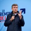 Le candidat à la présidentielle Arnaud Montebourg lors d'un déplacement le 30 septembre 2021 à Carbonne (Haute-Garonne). (FLORENT BUSQUETS MANAVIT / HANS LUCAS / AFP)