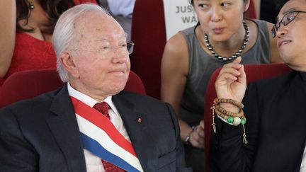 Le pr&eacute;sident de la Polyn&eacute;sie fran&ccedil;aise participe aux c&eacute;r&eacute;monies des 30 ans du statut d'autonomie de la Polyn&eacute;sie fran&ccedil;aise, le 29 juin 2014, &agrave; Papeete (Tahiti). (GREGORY BOISSY / AFP)