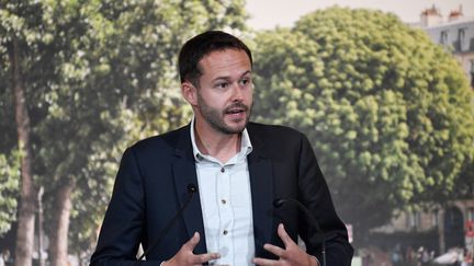 L'adjoint aux Transports à la mairie de Paris David Belliard (EELV), le 3 juillet 2020. (BERTRAND GUAY / AFP)