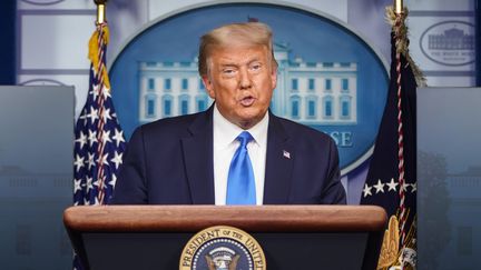 Le président américain Donald Trump pendant sa conférence de presse à la Maison Blanche le 23 septembre 2020. (JOSHUA ROBERTS / GETTY IMAGES NORTH AMERICA)