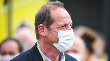 Christian Prudhomme, directeur général du Tour de France, le 6 juillet 2022. (MATTHIEU MIRVILLE / MATTHIEU MIRVILLE / AFP)