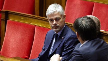 Laurent Wauquiez, président du groupe parlementaire Droite républicaine, le 16 décembre 2024 à l'Assemblée nationale. (GEOFFROY VAN DER HASSELT / AFP)