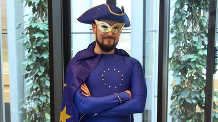 "Captain Europe" au Parlement européen à Strasbourg (Bas-Rhin). (TWITTER)