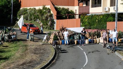 Des résidents de Nouvelle-Calédonie ont érigé des barricades pour défendre leurs quartiers contre les émeutes. (THEO ROUBY / AFP)