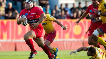 Le talonneur international Guilhem Guirado (BERTRAND LANGLOIS / AFP)