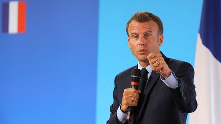 Le président de la République Emmanuel Macron, le 22 mai 2018 à Paris. (LUDOVIC MARIN / POOL)