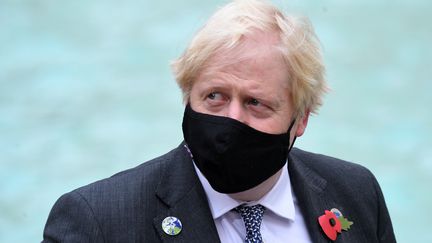 Le Premier ministre britannique, Boris Johnson,&nbsp;au sommet du G20 à Rome (Italie), le 31 octobre 2021.&nbsp; (PAVEL BEDNYAKOV / SPUTNIK / AFP)