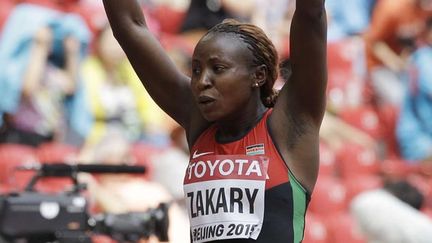 &nbsp; (Joyce Zakari, une sprinteuse Kenyanne suspendu avoir été contrôlée positive aux championnats du monde en 2015 à Pekin  © Kin Cheung/ SIPA)