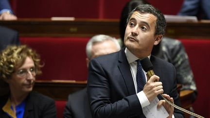 Gérald Darmanin, le ministre des Comptes publics, ici à l'Assemblée nationale le 31 octobre, a été exclu des Républicains. (LIONEL BONAVENTURE / AFP)